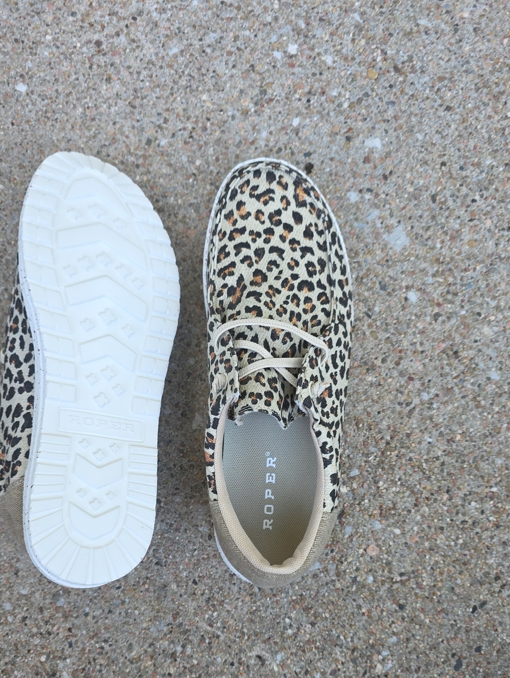 Roper Hang Loose Low Glitter Cheetah Leopard Chukka Loafer Shoes Size 9.5 - Picture 5 of 12